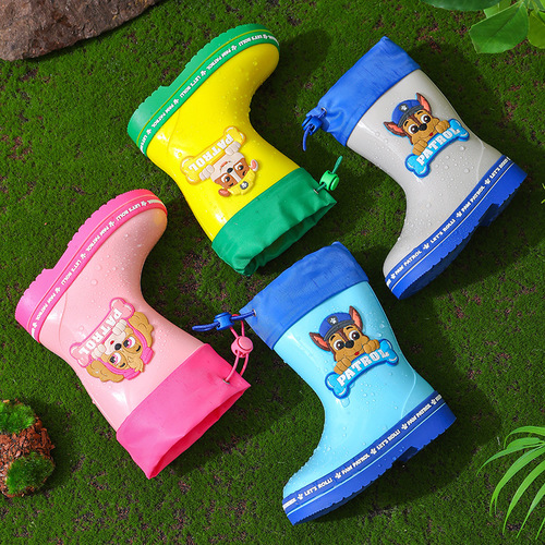 Paw Paw Team Children's Rain Boots Boys Baby Rubber Shoes Non-Slip Girls Rain Boots Elementary School Toddler Water Shoes Women's Waterproof