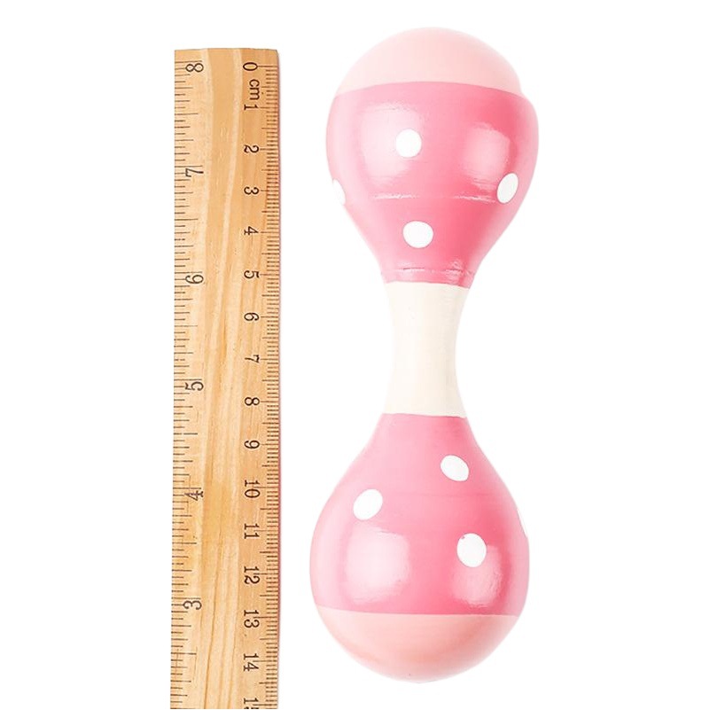 Venta al por mayor Orff instrumento musical tamaño pequeño martillo de arena de doble cabeza Bola de arena 15cm serie Juguetes Educativos de madera para niños