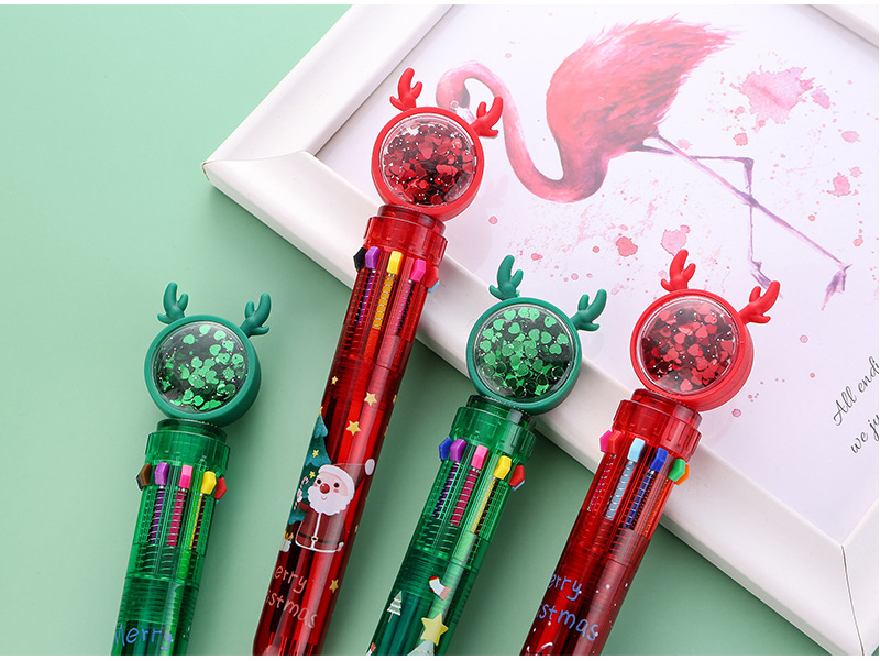 Cute Christmas Retractable Student Multi-color Ballpoint Pen 1 Piece display picture 1