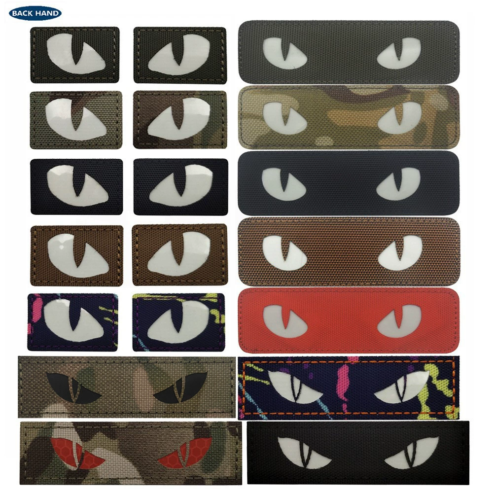 Haike открытый светящиеся глаза дьявола Внешняя торговля Поставка кошачий глаз Боевой Дух Тактическая глава Светоотражающая сумка наклейка глава липучка
