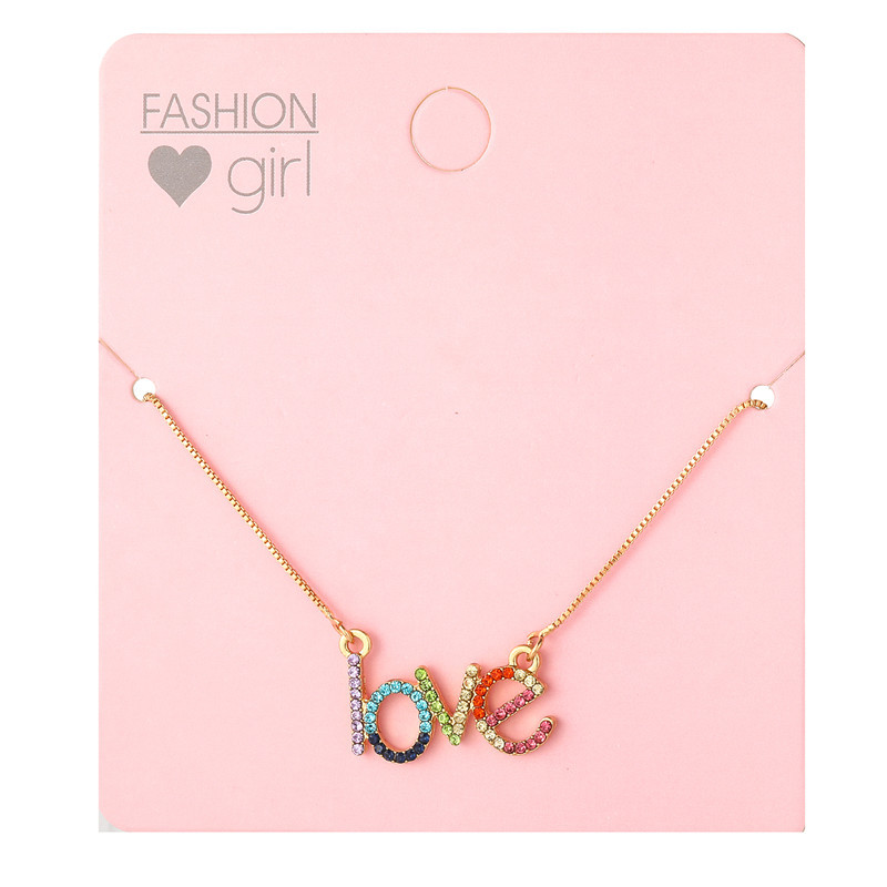 Moda Amor Aleación Embutido Diamantes De Imitación Niños Collar display picture 1