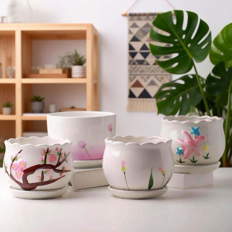 Cross-Border Ceramic Succulent Flower Pots, Rustic Vintage Home Garden Plant Pots, Various Sizes, Wholesale Cross-Border Ceramic Succulent Flower Pots, Rustic Vintage Home Garden Plant Pots, Various Sizes, Wholesale