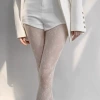 White tights flower-shaped