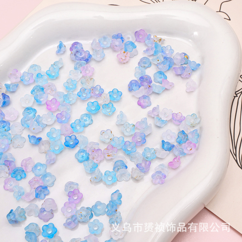 アクリルフラワービーズスペーサービーズゴールドビーズ手作り diy ネックレスブレスレットイヤリングジュエリー材料アクセサリー|undefined