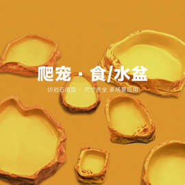 爬宠爬虫树脂喂食盆水盆角蛙鬃狮蜥蜴守宫宠物蛇寄居蟹泡澡盆