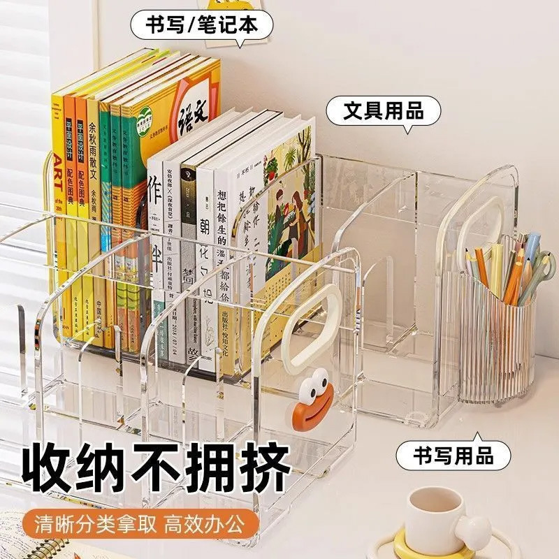 Transparent Bookshelf Desktop Storage Box Acrylic Book Stand Student Dormitory Home Storage Rack Desk Divider Box Transparent Bookshelf Desktop Storage Box Acrylic Book Stand Student Dormitory Home Storage Rack Desk Divider Box