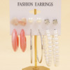 Earrings, set, metal resin, suitable for import, new collection, European style