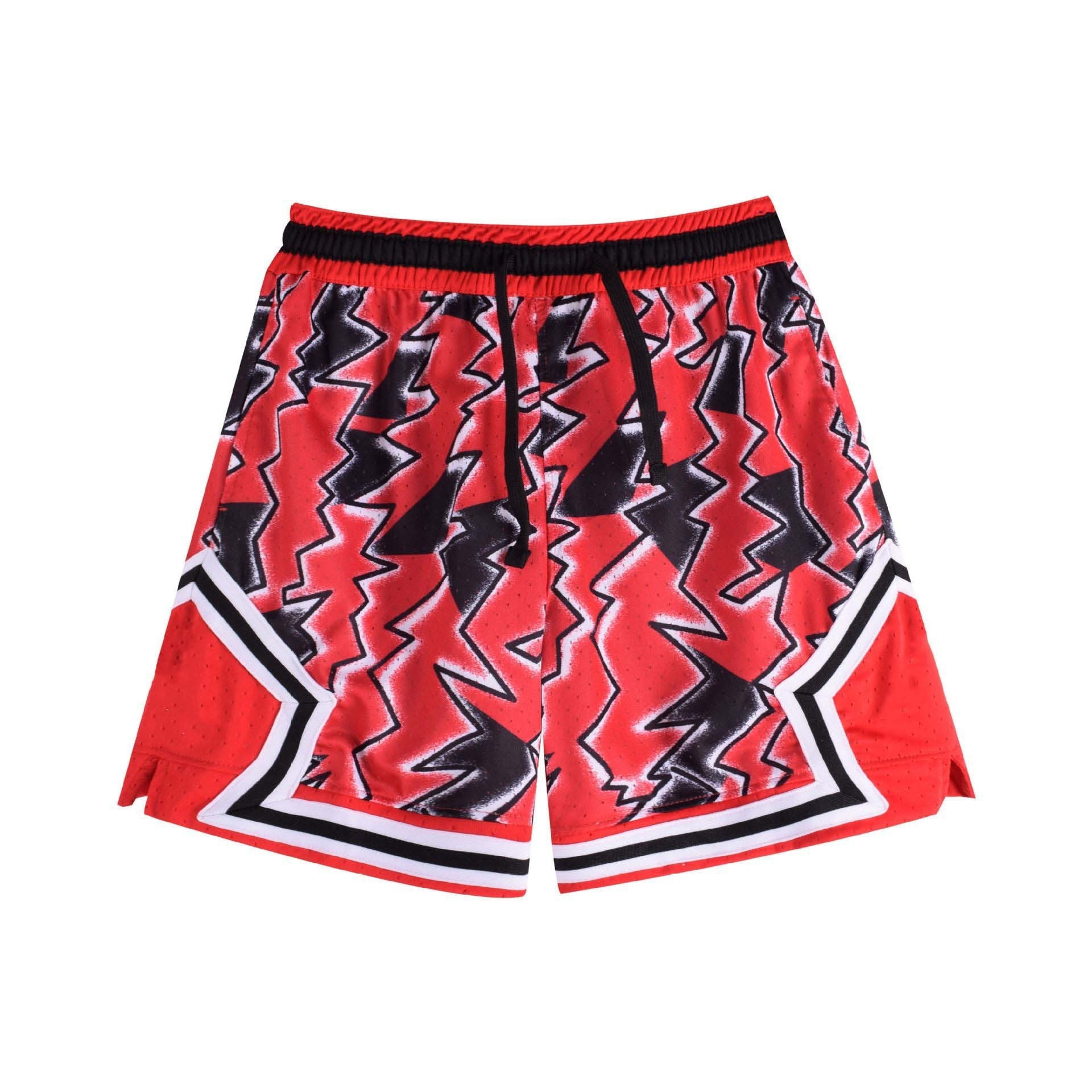 Nuevo estilo americano AJ trapecio moda transpirable deportes de secado rápido pantalones de cinco puntos pantalones de entrenamiento pantalones cortos de baloncesto pantalones cortos de futbol