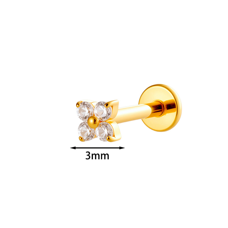 Bijou de piercing fleur en titane hengsen pour lèvre et cartilage_voghion.com