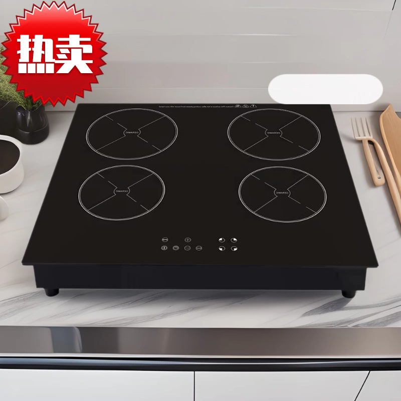 Factory British Standard, American Standard, European Standard, Hot Selling in Central, South and Southeast America, Four-Head Electric Ceramic Stove, Touch Multi-Head Household High-Power English