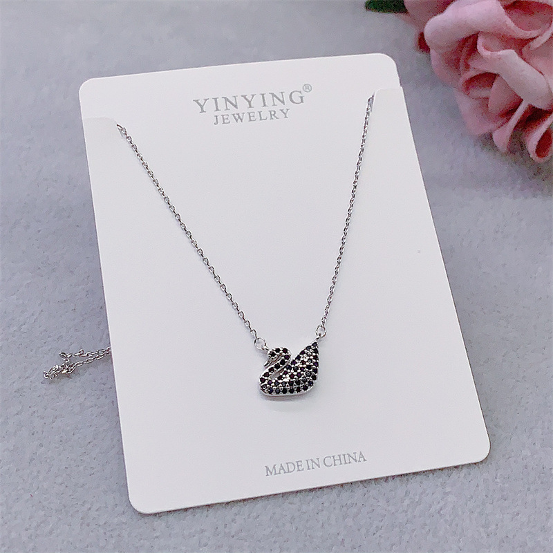 작은 라인스톤 블랙 스완 스타일