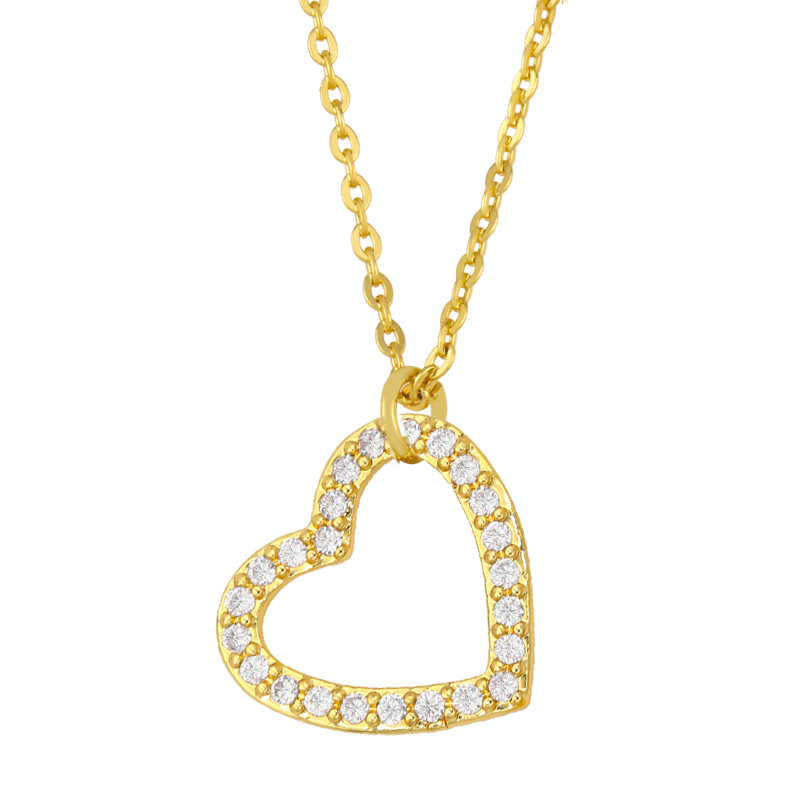 heart-shaped lightning pendant necklace