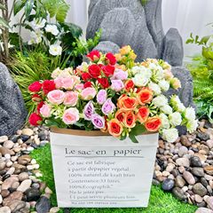 Cross-border new product simulation 5-petaled spring rose manufacturer's direct sale artificial flower wedding celebration hotel flower arrangement decoration flower wholesale