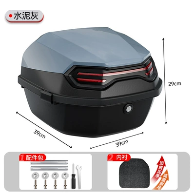 Motorcycle trunk – Scooters, and Mopeds - factory-direct-large-cement-grey-includes-installation-hardware