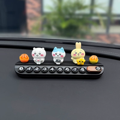 for Moving the Car, Cute – Nömrəli dayanma kartı - envelope-jiyi-camera-xiaaba-heart-usachi-2-orange-black-aromatherapy-number-plate