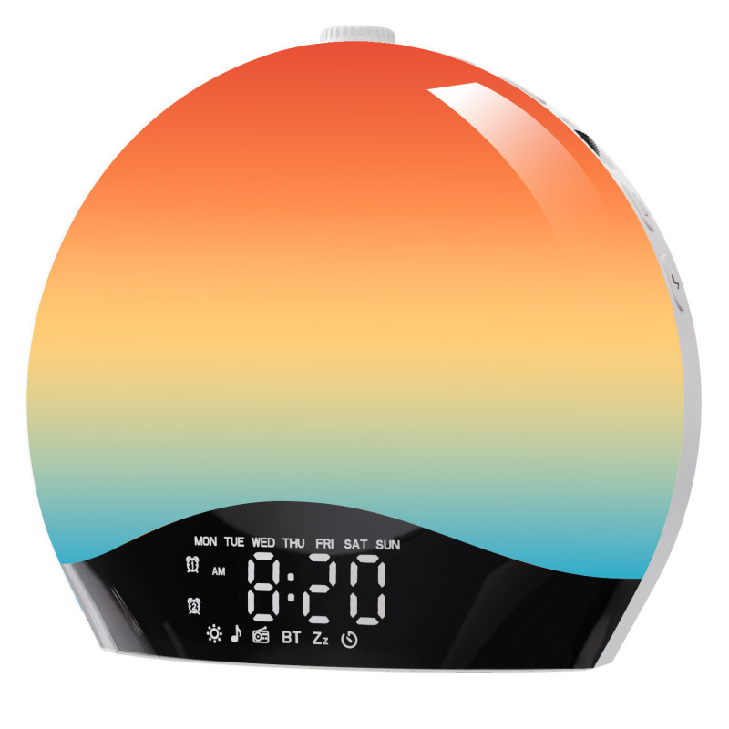 売れ筋スマート模擬日の出と日没 Bluetooth 雰囲気ライトホワイトノイズ電子目覚まし時計テーブルランプ寝室のベッドサイドランプ|undefined