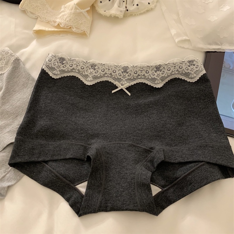 フレンチバレエスタイル 10A 抗菌拡張クロッチ純綿ボクサーパンツ女の子安全パンツツーインワンミッドウエストヒップカバー|undefined