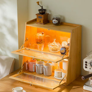 Desktop Storage Box Cup Storage Cabinet Tea Set Display Cabinet Kitchen Water Cup Storage Rack Cup Holder Tableware Storage Cabinet