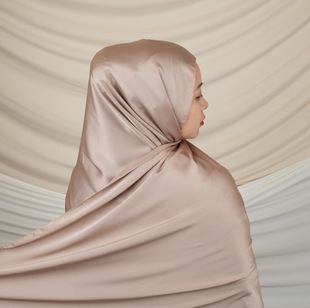 Foreign Trade Hot-Selling Silky Satin Satin European and American Southeast Asian Hui Ethnic Headscarf and Gauze Scarf