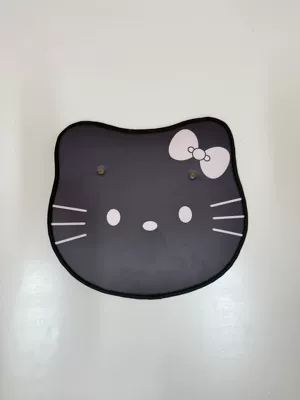 Simple and Stylish Kitty Cat Car Seat Anti-Kick Mat, Universal Model, Dirt-Resistant Protective Mat for the Car Interior, Rear Seat Anti-Wear Mat (Chair back anti-kick pad) - short-anti-kick-pad-black-kt-first-one