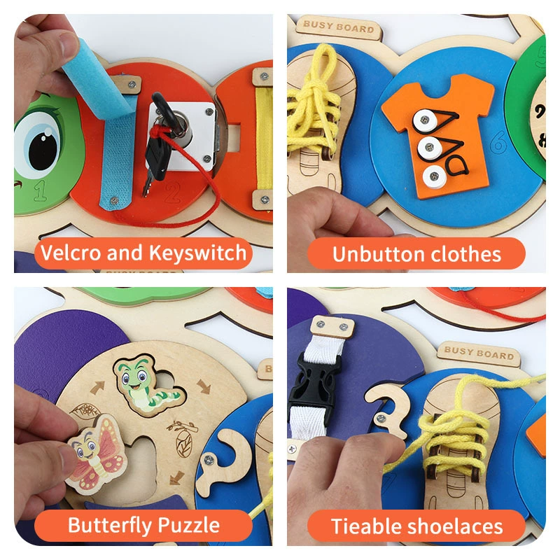 Wooden toy Montessori, (Cross-border trading), caterpillar, early education
