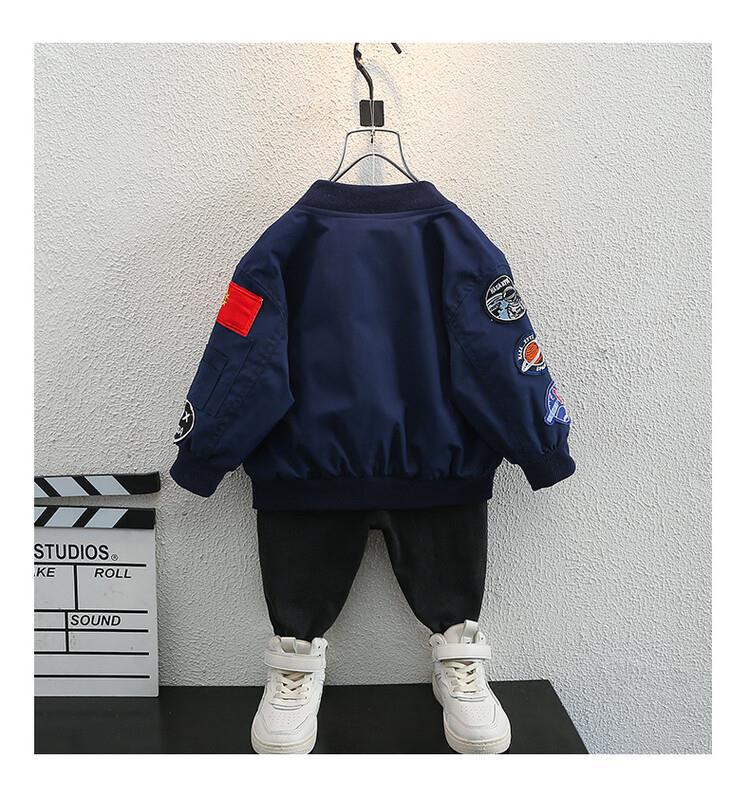 Veste d'uniforme militaire vide pour garçons, vêtements de printemps et d'automne 2023, nouveau beau haut pour enfants, tendance_voghion.com