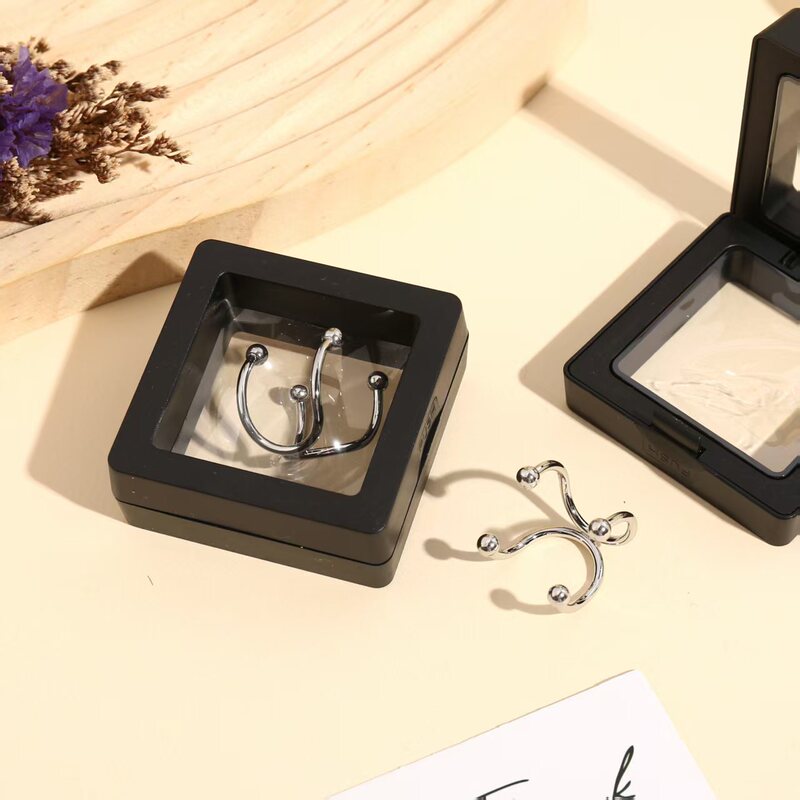 Stainless Steel Aeri Joint Ring Giselle Stainless Steel Open Bead Geometric Ring for Index Finger Stainless Steel Aeri Joint Ring Giselle Stainless Steel Open Bead Geometric Ring for Index Finger