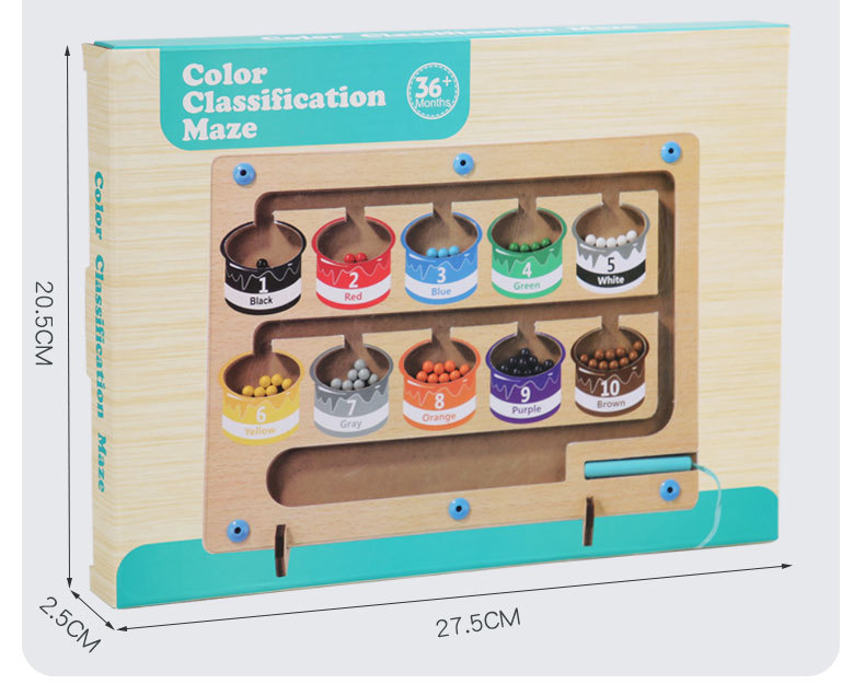 Magnetic Counting and Color Sorting Board in use