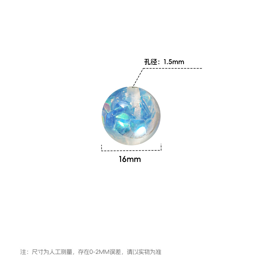 Nuevo 16mm resina cuentas sueltas color platino azúcar papel condensación cuentas redondas cadena de teléfono móvil material de bricolaje accesorios de cuentas sueltas