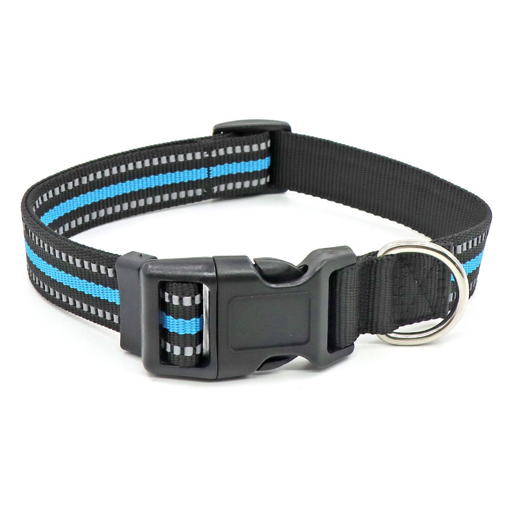 Productos para mascotas collar fuente de fábrica de collar de seda reflectante collar de mascotas collar de luz nocturna para perros grandes