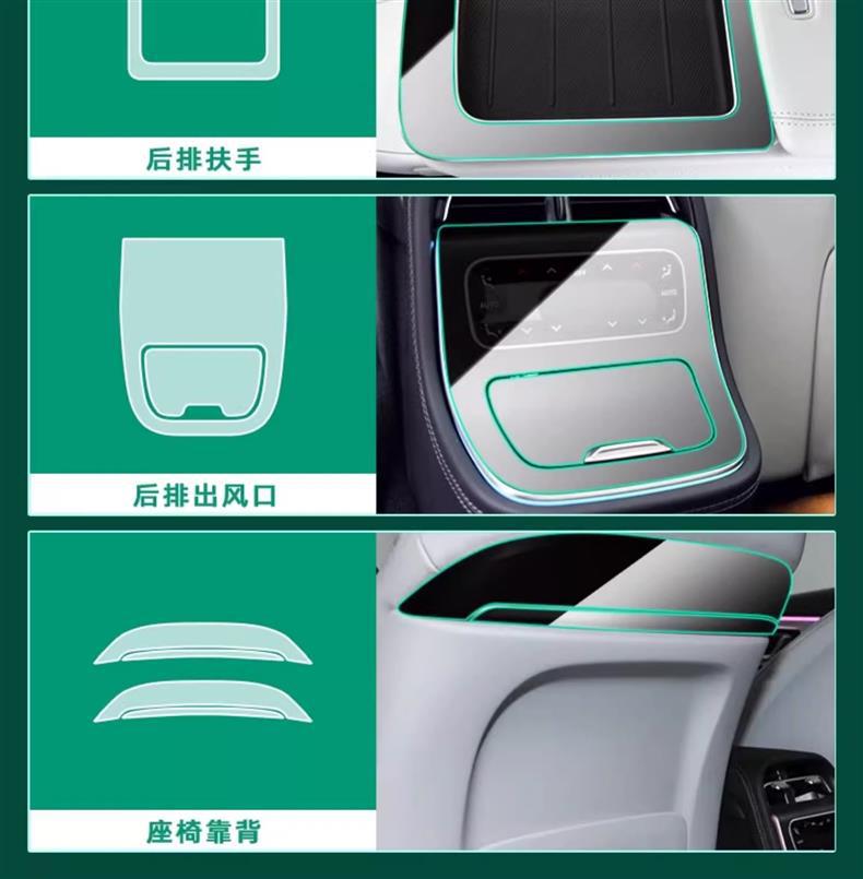 25 Mercedes-Benz E-Class E300L/E260L Interior Protection Central Control Film Navigation Instrument Screen Tempered Film Modification