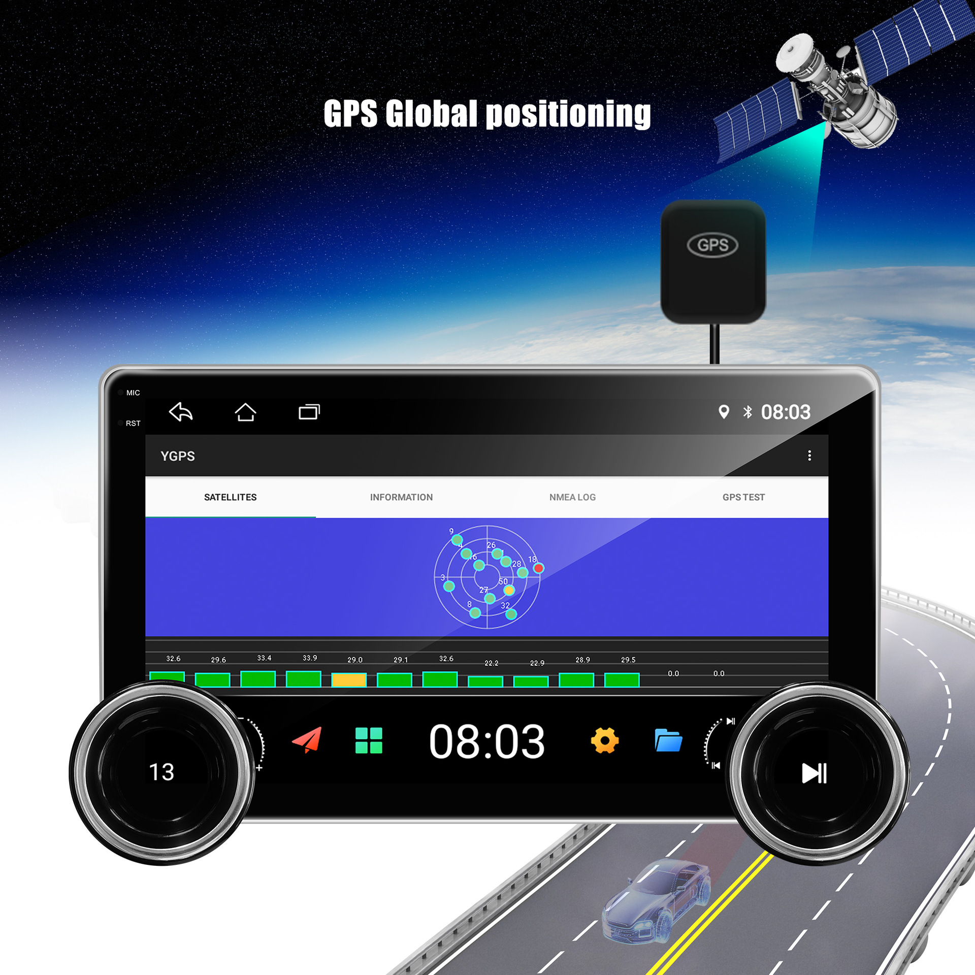 Cross-Border 10.1inch Dual-Knob Car Navigation Mp5 Player Wireless Carplay Car Android Navigator