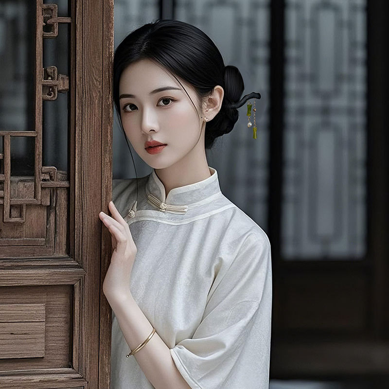 Pinzas de cabello de madera para mujeres nuevos pinzas de estilo chino de alto nivel diarios vestido de caballo de viaje antiguo sándalo bandeja de cabello pinzas de cabello tocado