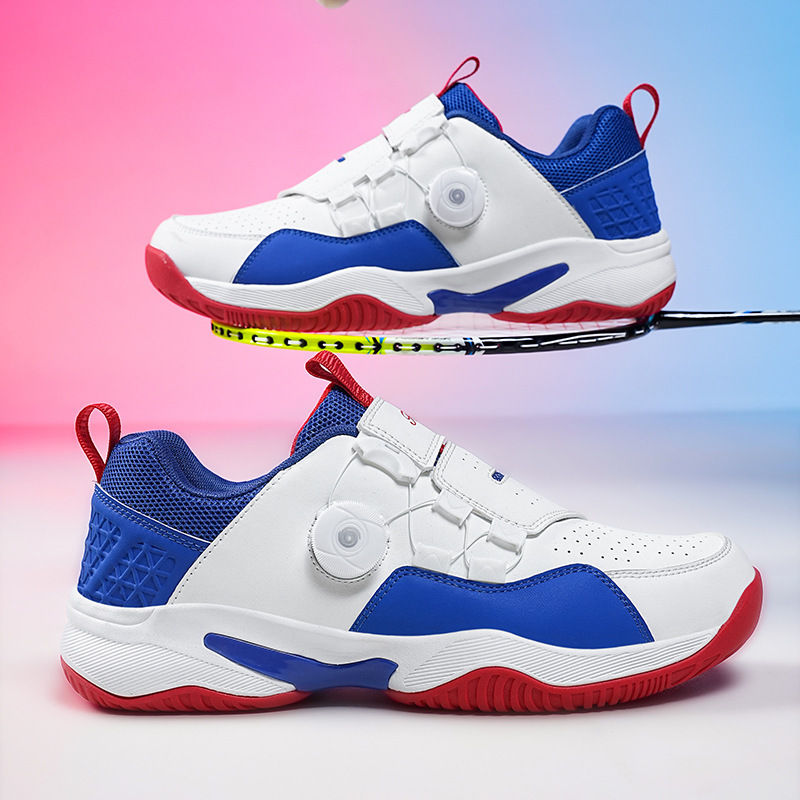 Parent-Child Volleyball Shoes Shock-Absorbing Breathable Tendon Bottom Badminton Shoes for Men and Women Adult Students Sports Table Tennis Tennis