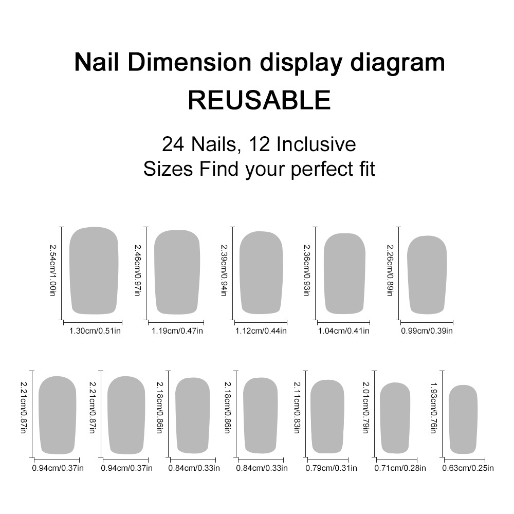 Stripe, Snowflake Pattern Christmas Casual Sweet Stripe Snowflake ABS Press-on Nails 1 Set