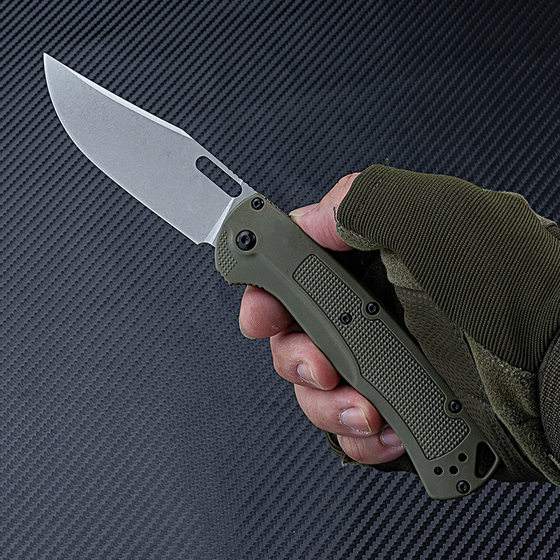Folding knife outdoor hardware tools charcoal fiber handle knife AliExpress new butterfly 15535