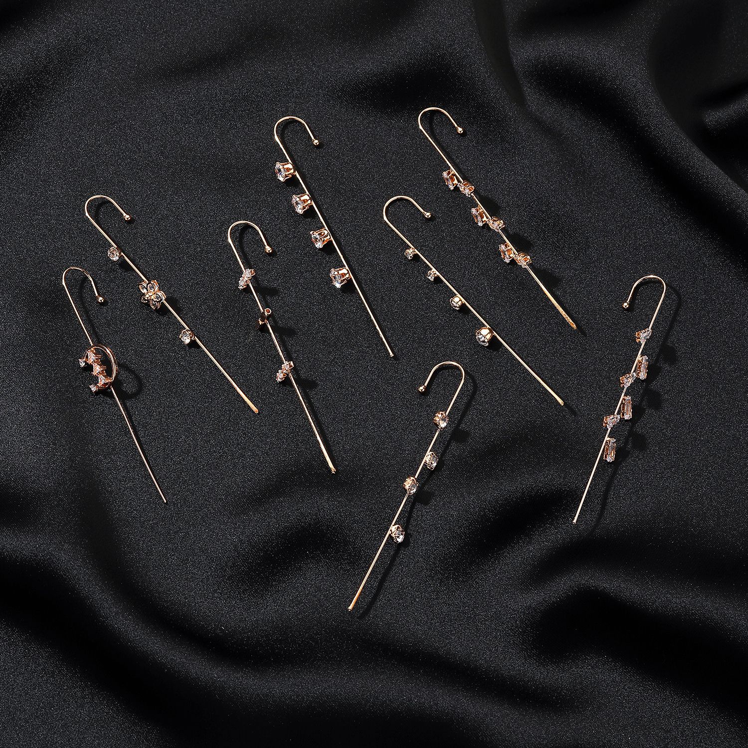 Geometric Pattern 1 Piece Ear Cartilage Rings & Studs Vintage Style Geometric Copper Ear Cartilage Rings & Studs
