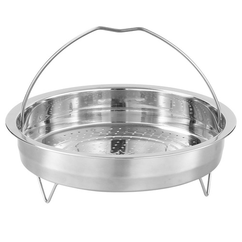 New 304 stainless steel steaming tray household small steamer steamer rack steaming tray steamer water-proof steaming basket with handle