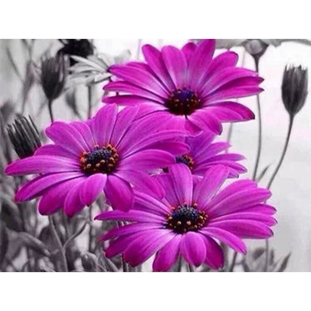 Three Flower Digital Oil Painting Image 1