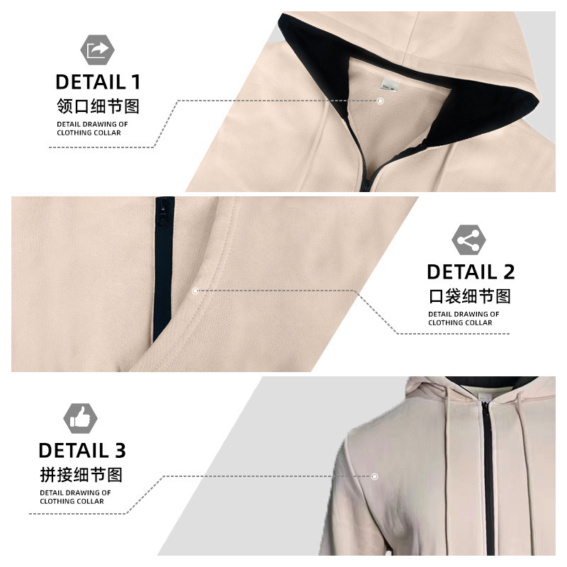 Transfronterizos Europa y América otoño y invierno de color sólido camiseta con capuzas de camiseta de terciopelo caliente multifoller camiseta de hombre casual