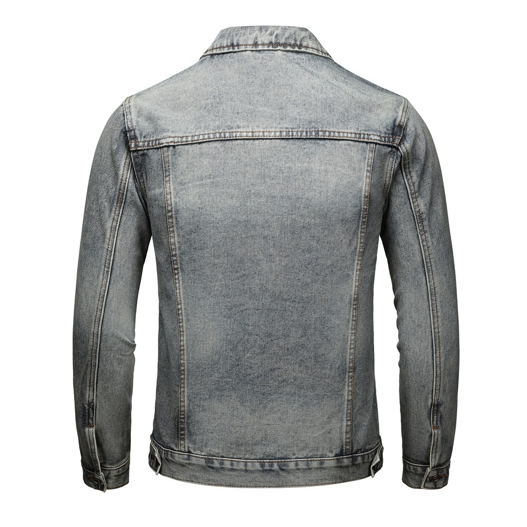 Men's Clothing new spring and autumn workwear denim jacket men's trendy spring loose jacket men's denim tops_voghion.com