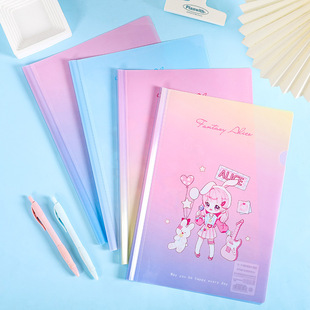 A4 Lever Clip Student Cute Cartoon Pattern Water Drop-Shaped Document Folder Test Paper Folder Transparent Insert File Folder Wholesale
