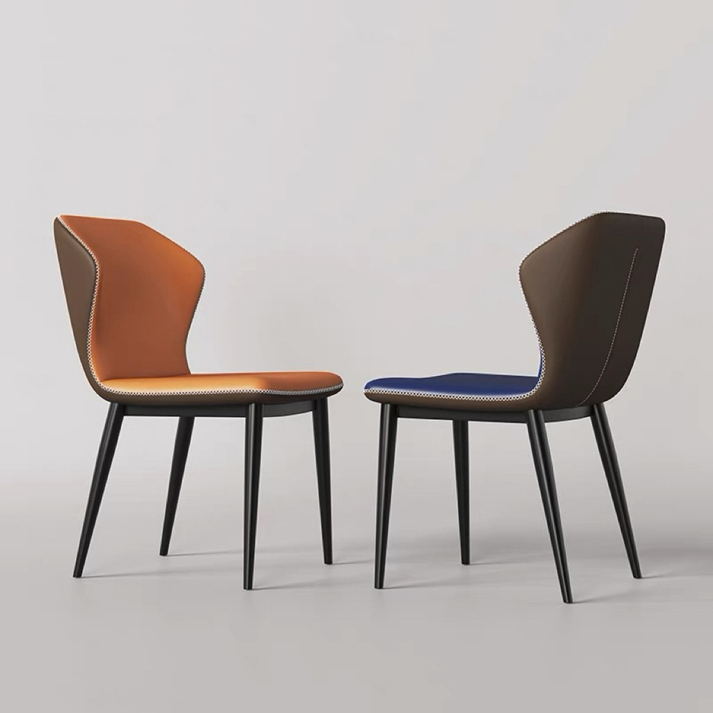 Italian Accessible Luxury Style Dining Chair Home Modern Simple Backrest Chair Leisure Living Room Dining Room Office Chair Internet Celebrity Makeup Stool