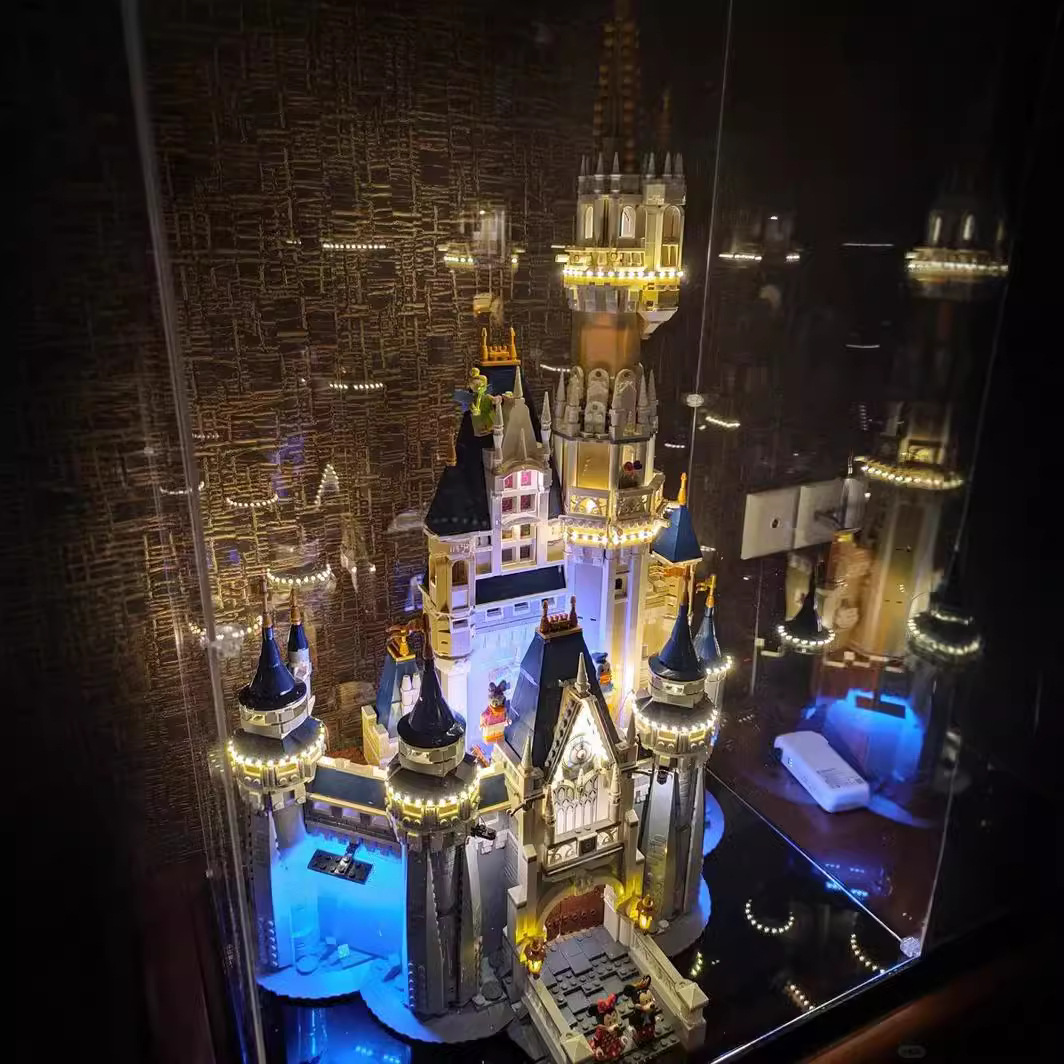 벚꽃 성 건물 블록 2024 새로운 스타일 장난감 소녀 성인 높은 어려움 건축 선물