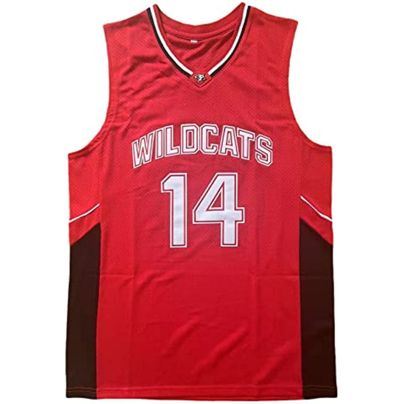 26 Cross-Border Amazon Best-Selling Red No. 14 Wildcats Youth Retro Movie Version Basketball Jersey Embroidered Jersey