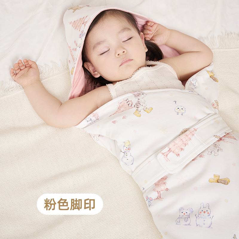 安旦婴儿可机洗包被新生儿抱被秋冬纯棉夹薄棉宝宝防惊跳四季通用|undefined
