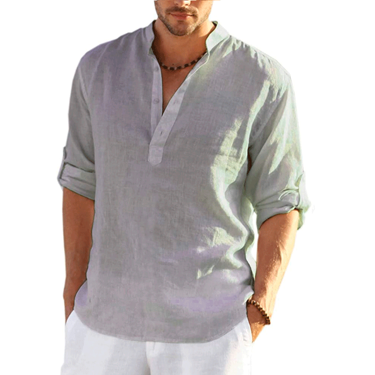 Men's Solid Color Simple Style V Neck Short Sleeve Loose Men's Tops display picture 11