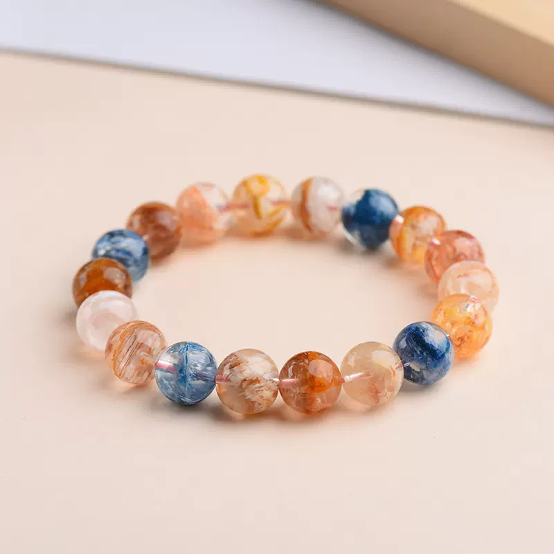 加色雪花幽灵手链女款异象云母多宝彩色水晶手串简约时尚饰品礼物