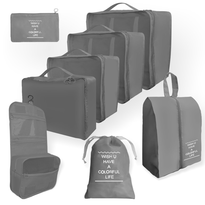Bolsa de almacenamiento de viaje traje de seis piezas de siete piezas de ocho piezas plegable bolsa de lavado bolsa de almacenamiento de ropa bolsa de viaje con cordón