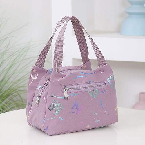 Canvas Handbag, Small Women's Oxford Cloth Waterproof Lunch Bag, Phone Bag, Women's Bag, Mom's Grocery Bag, Lightweight Trendy